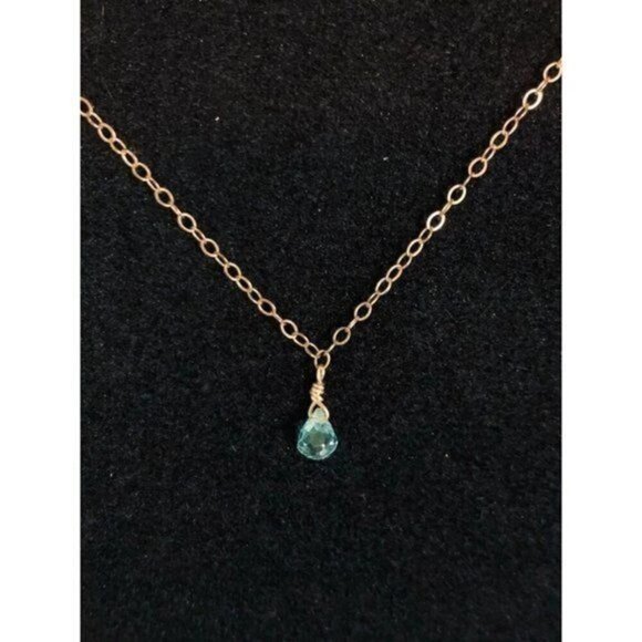 J Balducci Aquamarine Pearl 14K Gold Filled Necklace - Picture 2 of 7